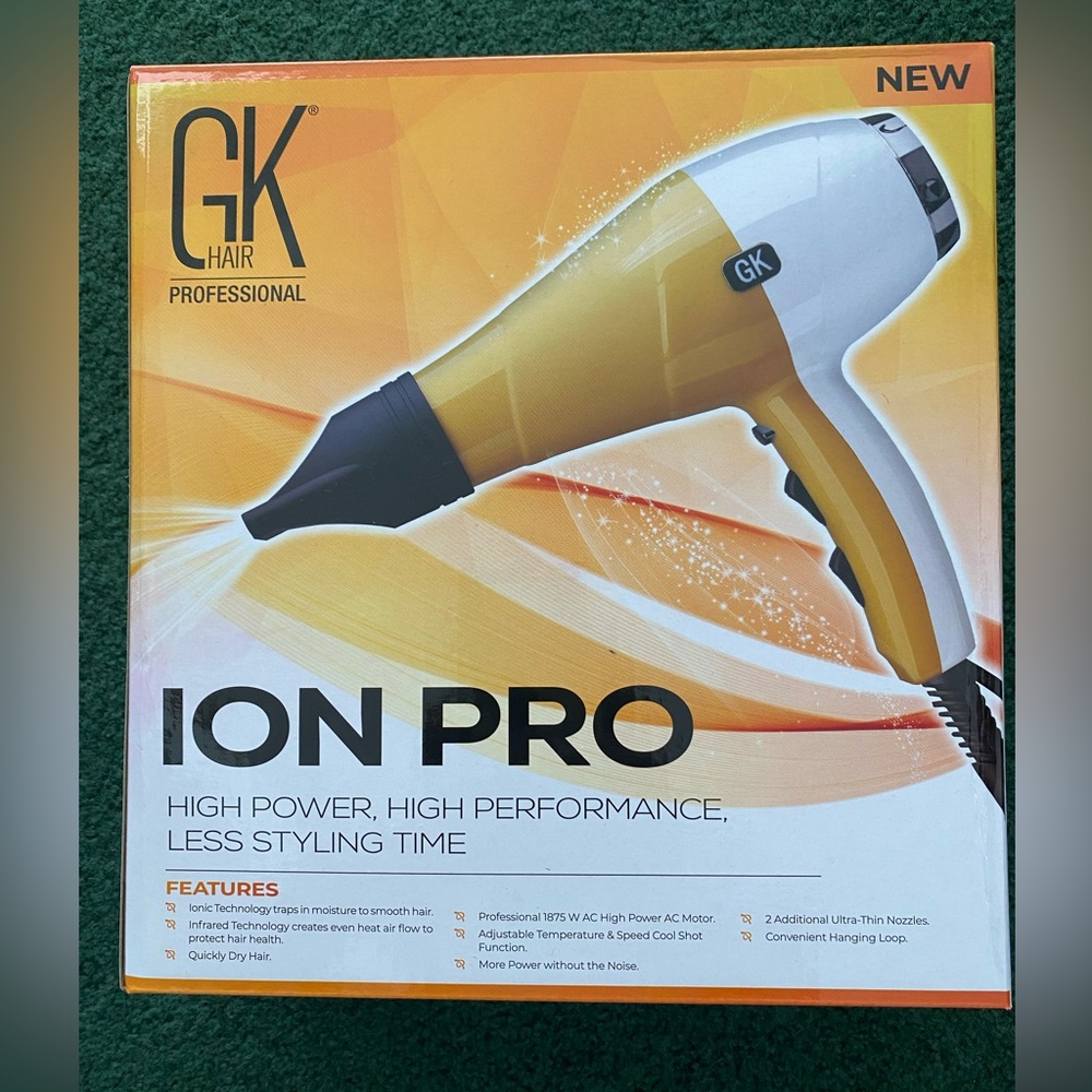 GK Professional blow dryer 1875 watts. Brand new never used.